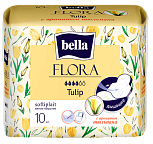 Гигиенические женские прокладки Bella Flora с ароматом тюльпана, 10 шт/уп