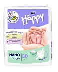 Подгузники детские bella baby Happy Nano, вес менее 700 г., 30 шт./уп.