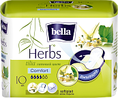 Гигиенические женские прокладки bella Herbs с экстрактом липы, 10 шт/уп